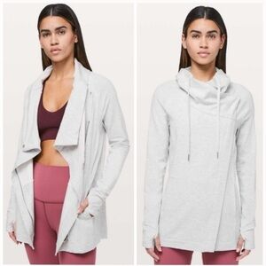 Lululemon Coast Easy Wrap Jacket in Heathered Gray Size 4